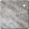 à mon copain marbre gris (15x15cm) - Sticker/autocollant