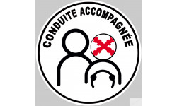 Conduite accompagnée Bourguignon (15x15cm) - Sticker/autocollant