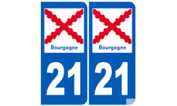 immatriculation 21 Bourgogne - Sticker/autocollant