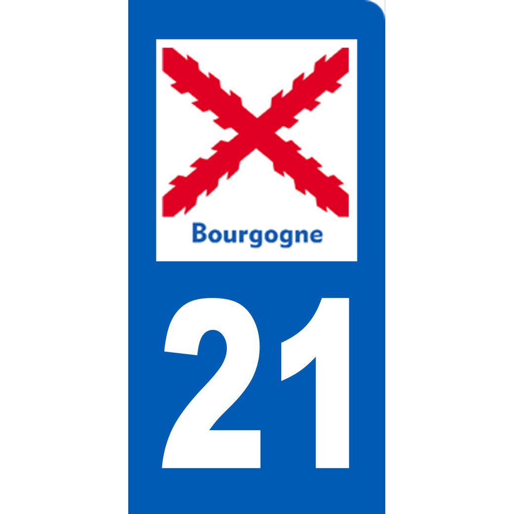 immatriculation motard 21 Bourgogne - Sticker/autocollant