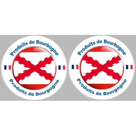 Produits de la Bourgogne - 2fois 10cm - Sticker/autocollant