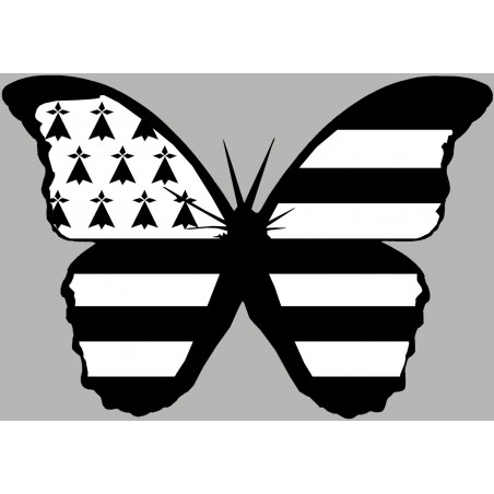 Effet papillon Breton (15x10.5cm) - Sticker/autocollant