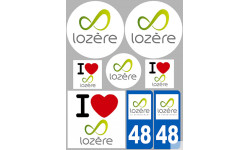 Lozère (8 autocollants variés) - Sticker/autocollant