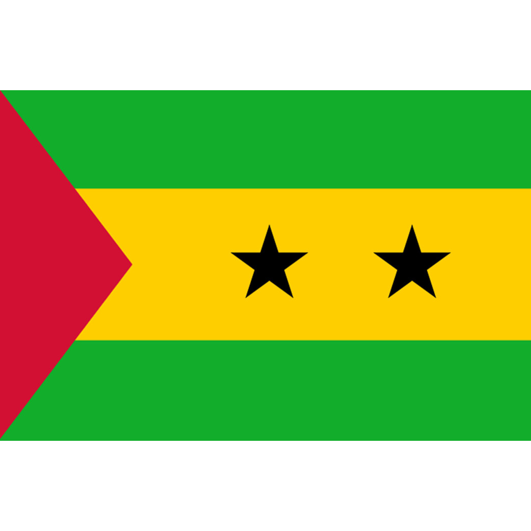 Drapeau Sao Tomé-et-Principe (15x10cm) - Sticker/autocollant