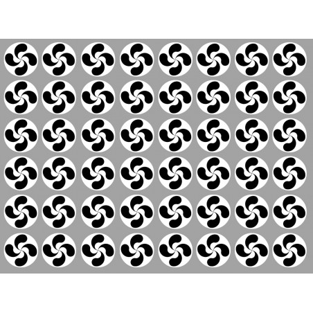 Croix Basque ou Lauburu série (48 stickers de 2cm) - Sticker/autocollant