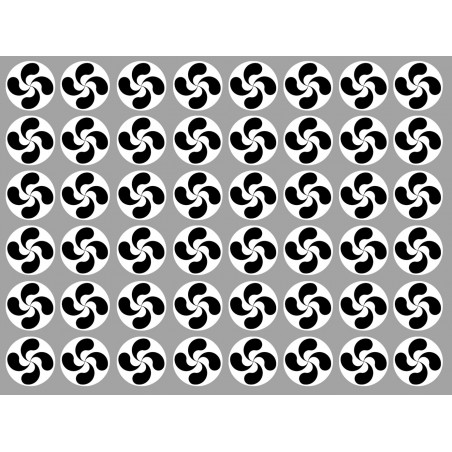 Croix Basque ou Lauburu série (48 stickers de 2cm) - Sticker/autocollant