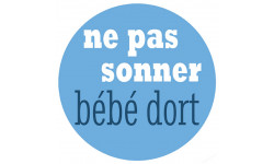 bébé dort garçon ne pas sonner  - 10cm - Sticker/autocollant