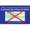 Paiement par Chèques refusés - 10x6cm - Sticker/autocollant