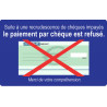 Paiement Chèques refusés - 10x6cm - Sticker/autocollant