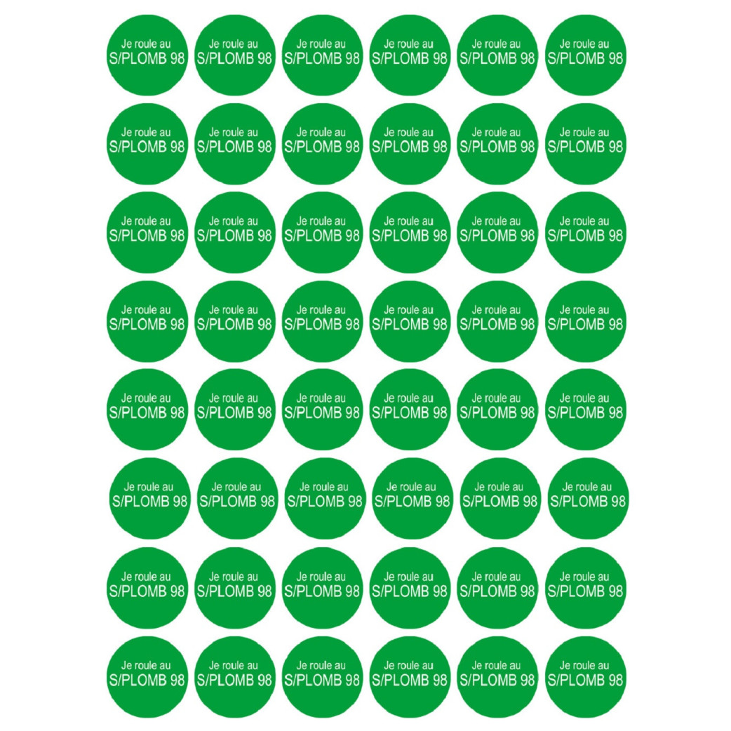 Série PRO SANS PLOMB 98 - 48 stickers de 2.8cm - Sticker/autocollant