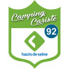 blason camping cariste Hauts de Seine 92 - 20x15cm - Sticker/autocollant