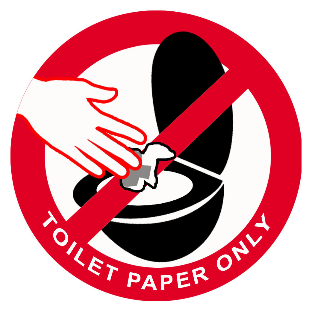 TOILET PAPER ONLY - 7cm - Sticker/autocollant
