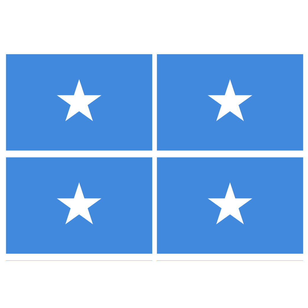 Drapeau Somalie (4 stickers - 9.5 x 6.3 cm) - Sticker/autocollant
