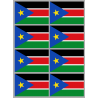 Drapeau Soudan du Sud (8 stickers - 9.5 x 6.3 cm) - Sticker/autocollant