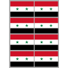 Drapeau Syrie av.2024 (8 stickers - 9.5 x 6.3 cm) - Sticker/autocollant