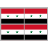 Drapeau Syrie av.2024 (4 stickers - 9.5 x 6.3 cm) - Sticker/autocollant