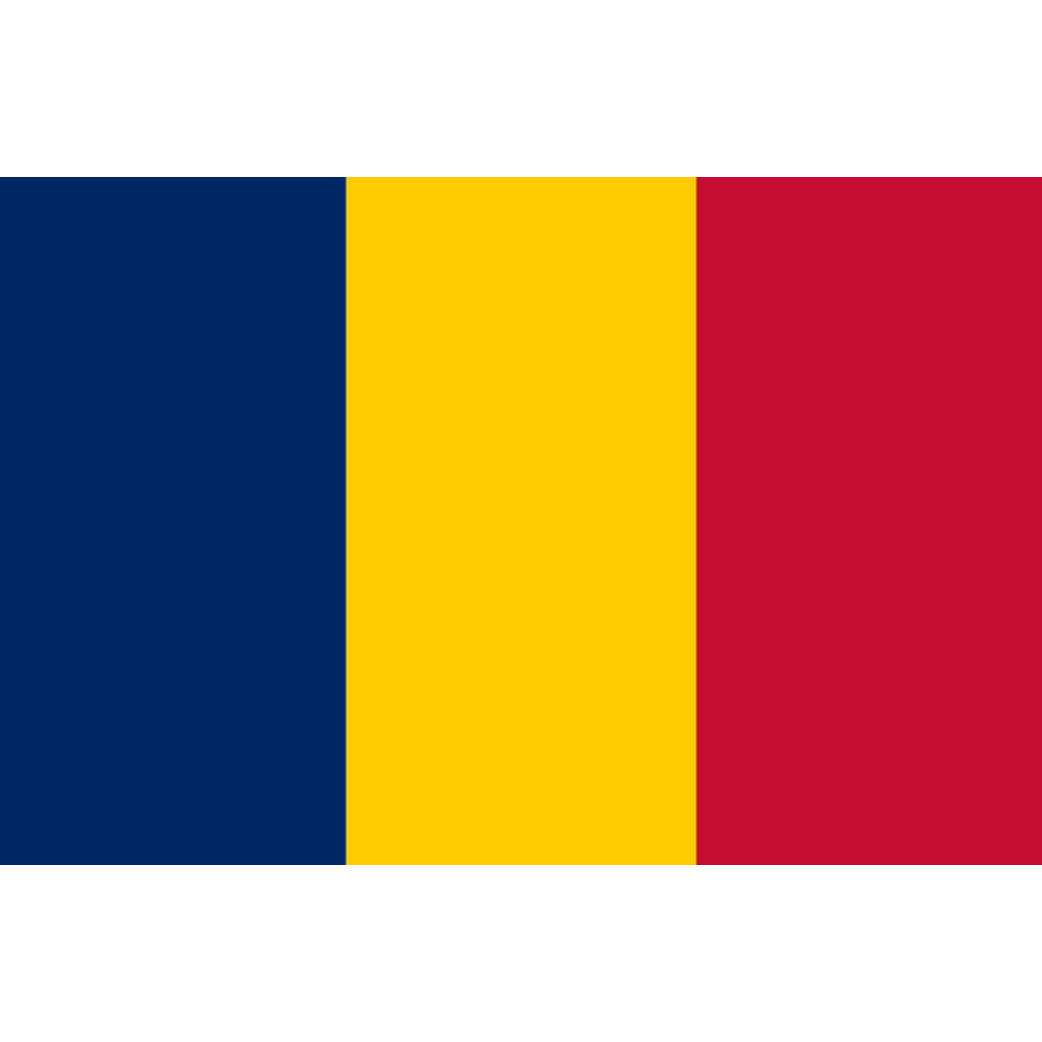 Drapeau Tchad (19.5 x 13 cm) - Sticker/autocollant
