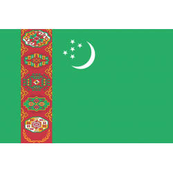 Drapeau Turkménistan (15 x 10 cm) - Sticker/autocollant