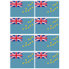 Drapeau Tuvalu (8 stickers - 9.5 x 6.3 cm) - Sticker/autocollant