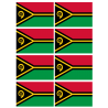 Drapeau Vanuatu (8 stickers - 9.5 x 6.3 cm) - Sticker/autocollant