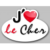 j'aime le Cher (15x11cm) - Sticker/autocollant