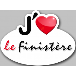 j'aime le Finistère (15x11cm) - Sticker/autocollant