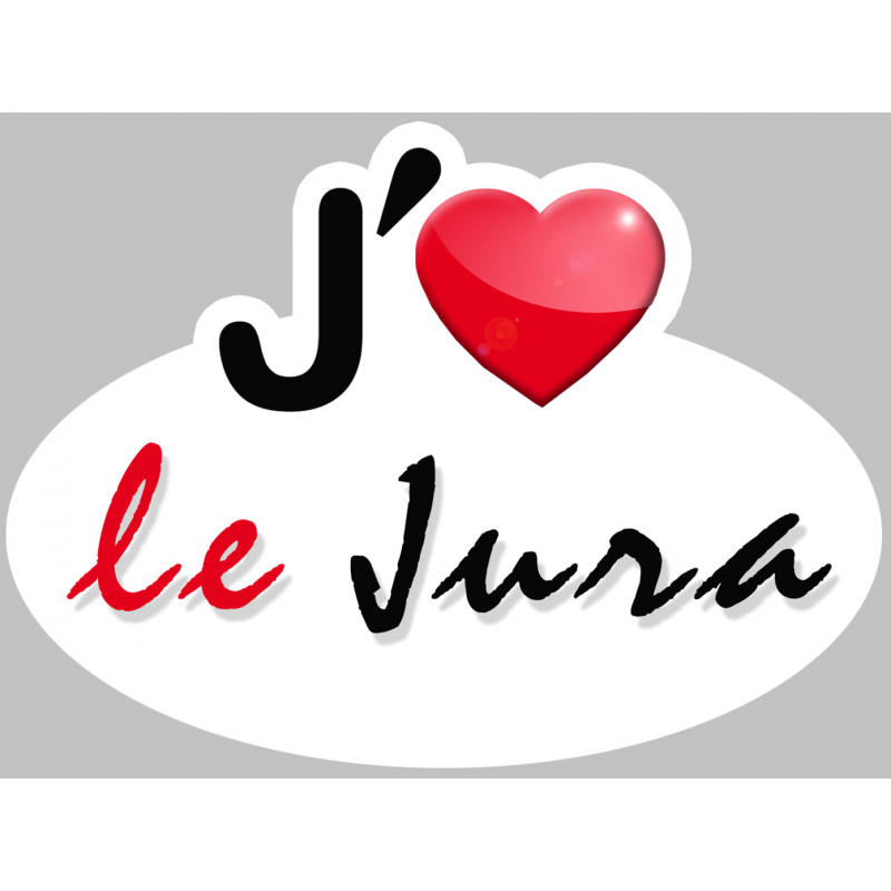 j'aime le Jura (15x11cm) - Sticker/autocollant