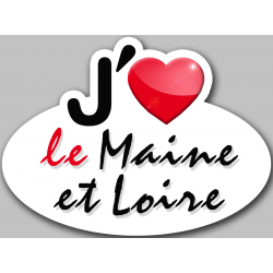 j'aime le Maine-et-Loire (15x11cm) - Sticker/autocollant
