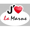j'aime la Marne (15x11cm) - Sticker/autocollant