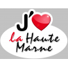 j'aime la Haute Marne (15x11cm) - Sticker/autocollant