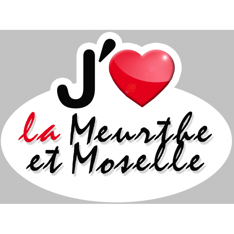 j'aime la Meurthe-et-Moselle (15x11cm) - Sticker/autocollant