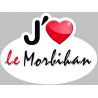 j'aime le morbihan (15x11cm) - Sticker/autocollant