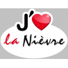 j'aime la Nièvre (15x11cm) - Sticker/autocollant
