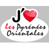 j'aime les Pyrénées-Orientales (15x11cm) - Sticker/autocollant