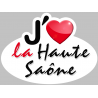 j'aime la Haute-Saône (15x11cm) - Sticker/autocollant