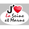 j'aime la Seine-et-Marne (15x11cm) - Sticker/autocollant