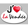 j'aime la Vendée (15x11cm) - Sticker/autocollant