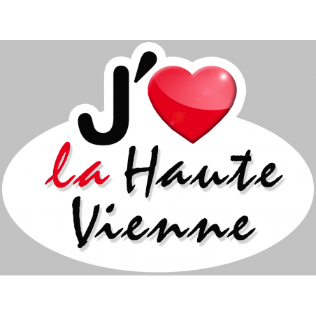 j'aime la Haute-Vienne (15x11cm) - Sticker/autocollant