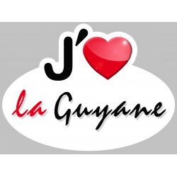 j'aime la Guyane (15x11cm) - Sticker/autocollant