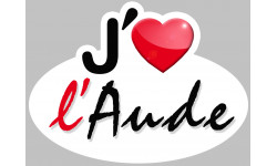 j'aime l'Aude (5x3.7cm) - Sticker/autocollant