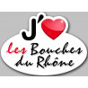 j'aime les Bouches-du-Rhône (5x3.7cm) - Sticker/autocollant