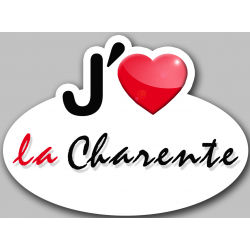 j'aime la Charente (5x3.7cm) - Sticker/autocollant