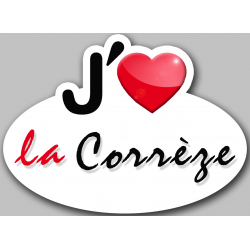 j'aime la Corrèze (5x3.7cm) - Sticker/autocollant