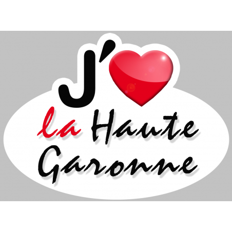 j'aime la Haute-Garonne (5x3.7cm) - Sticker/autocollant
