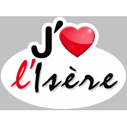 j'aime l'Isère (5x3.7cm) - Sticker/autocollant