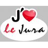 j'aime le Jura (5x3.7cm) - Sticker/autocollant