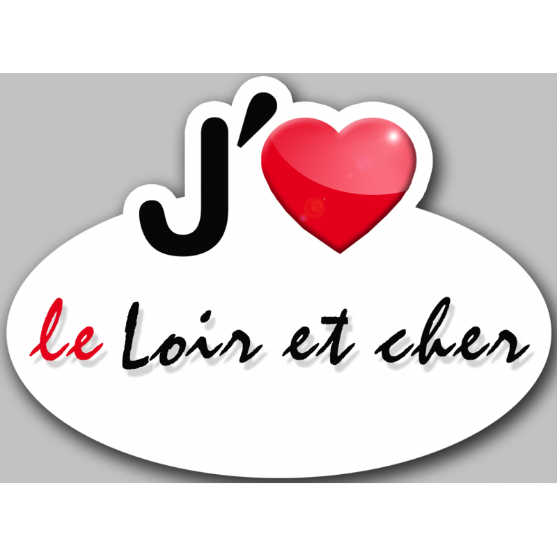 j'aime le Loir et cher (5x3.7cm) - Sticker/autocollant