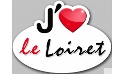 j'aime le Loiret (5x3.7cm) - Sticker/autocollant