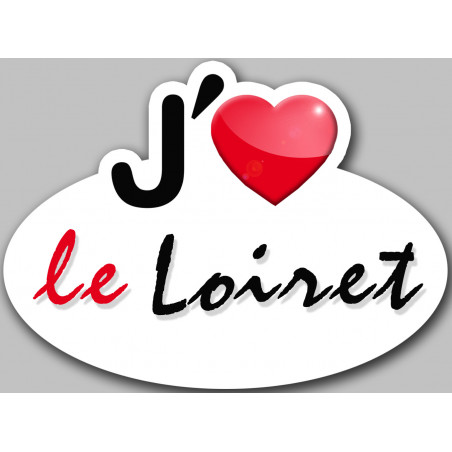 j'aime le Loiret (5x3.7cm) - Sticker/autocollant