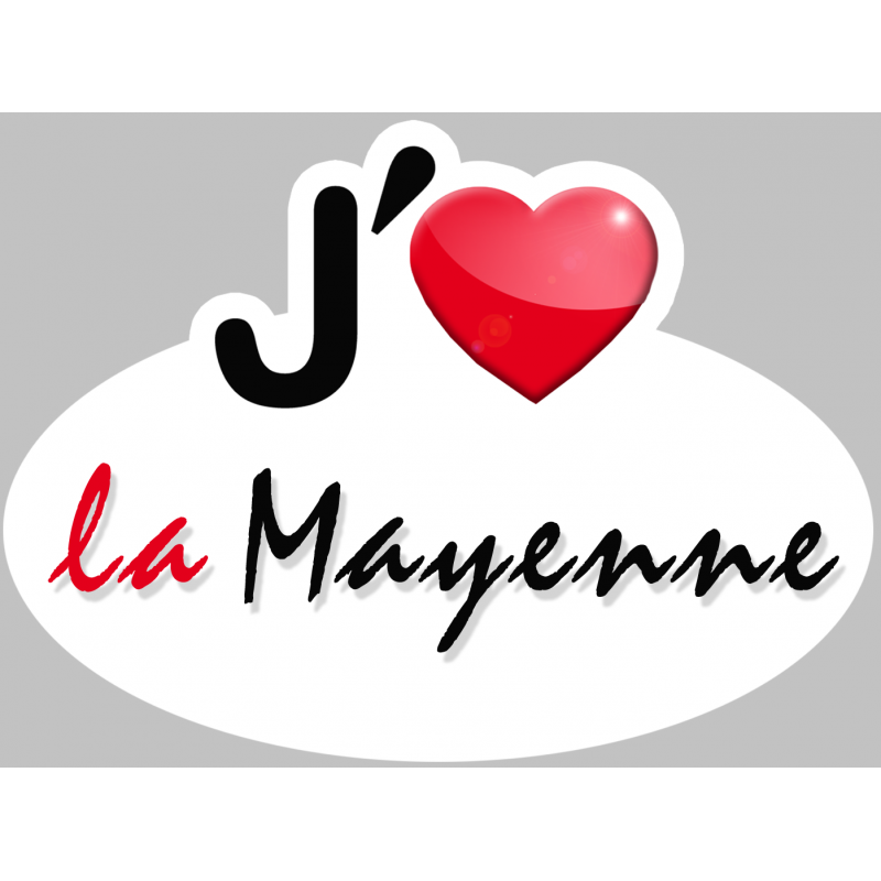 j'aime la Mayenne (5x3.7cm) - Sticker/autocollant